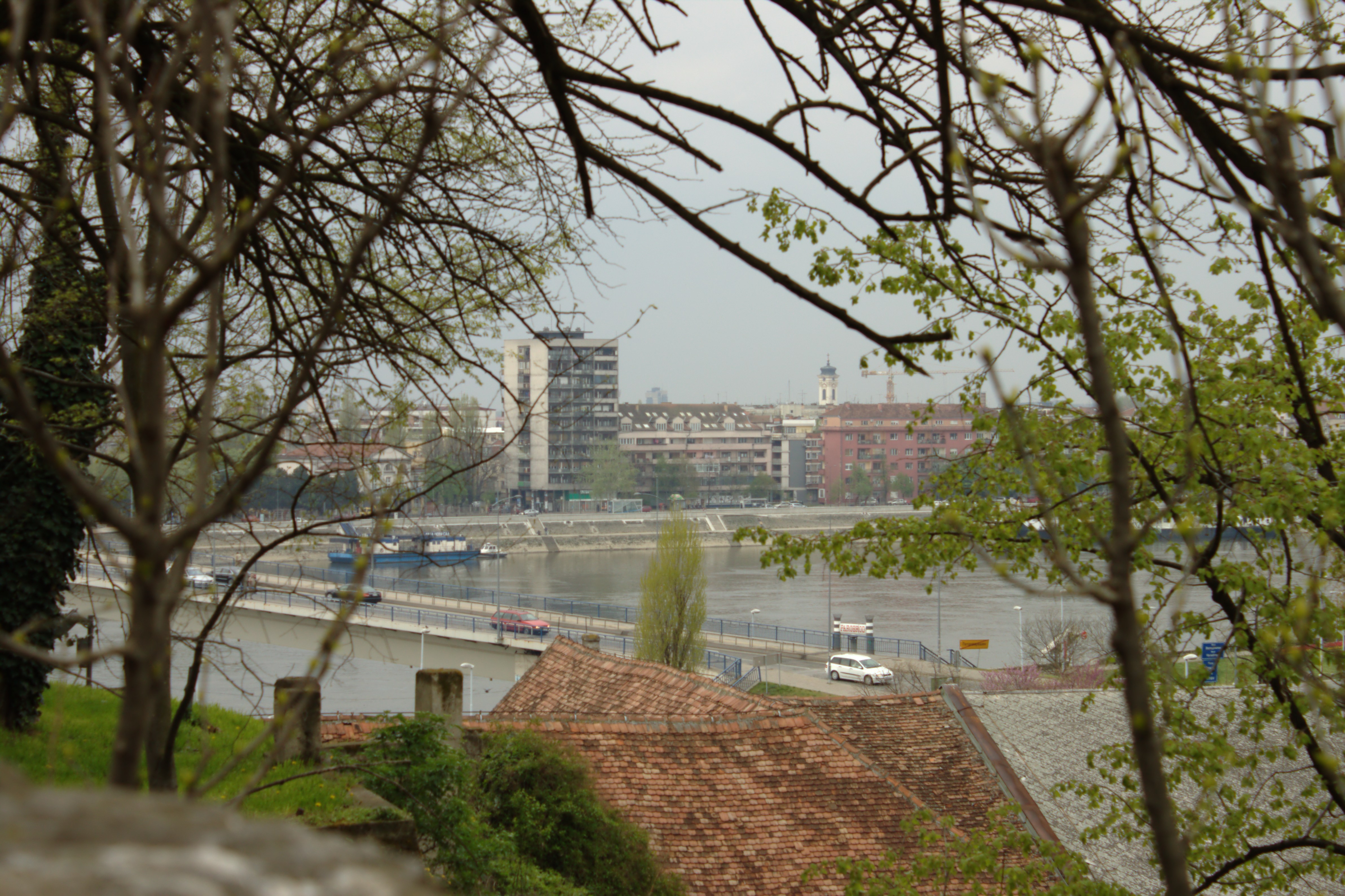 Old Town streets in Novi Sad with pedestrian cafes and historic facades