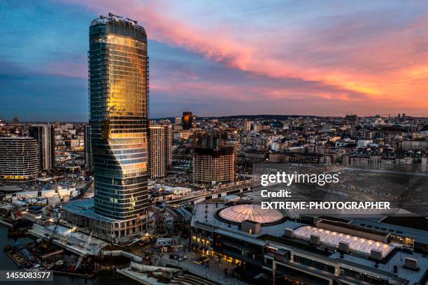 Belgrade riverside urban skyline