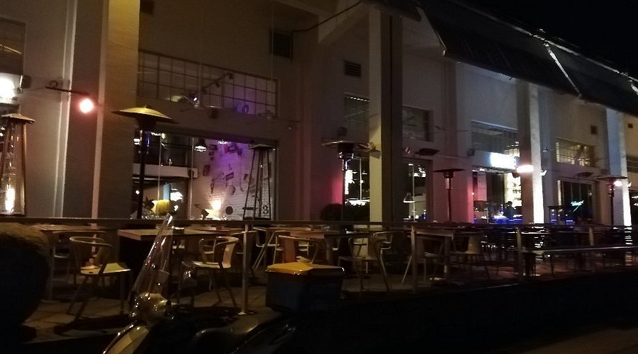 Ambar restaurant terrace at Beton Hala, Belgrade