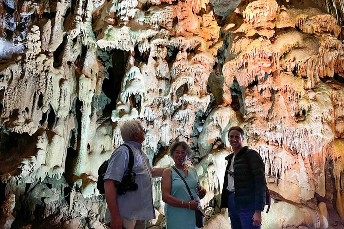 Limestone cave formations in Eastern Serbia