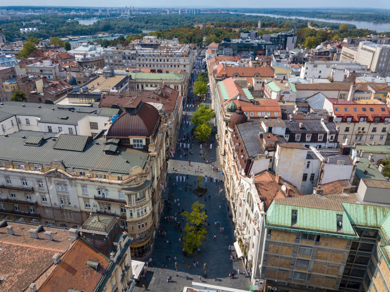 Old Town streets near Republic Square in Belgrade