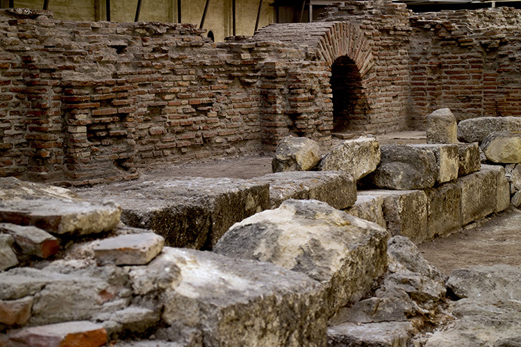 Roman hypocaust and heating remains at the Imperial Palace of Sirmium