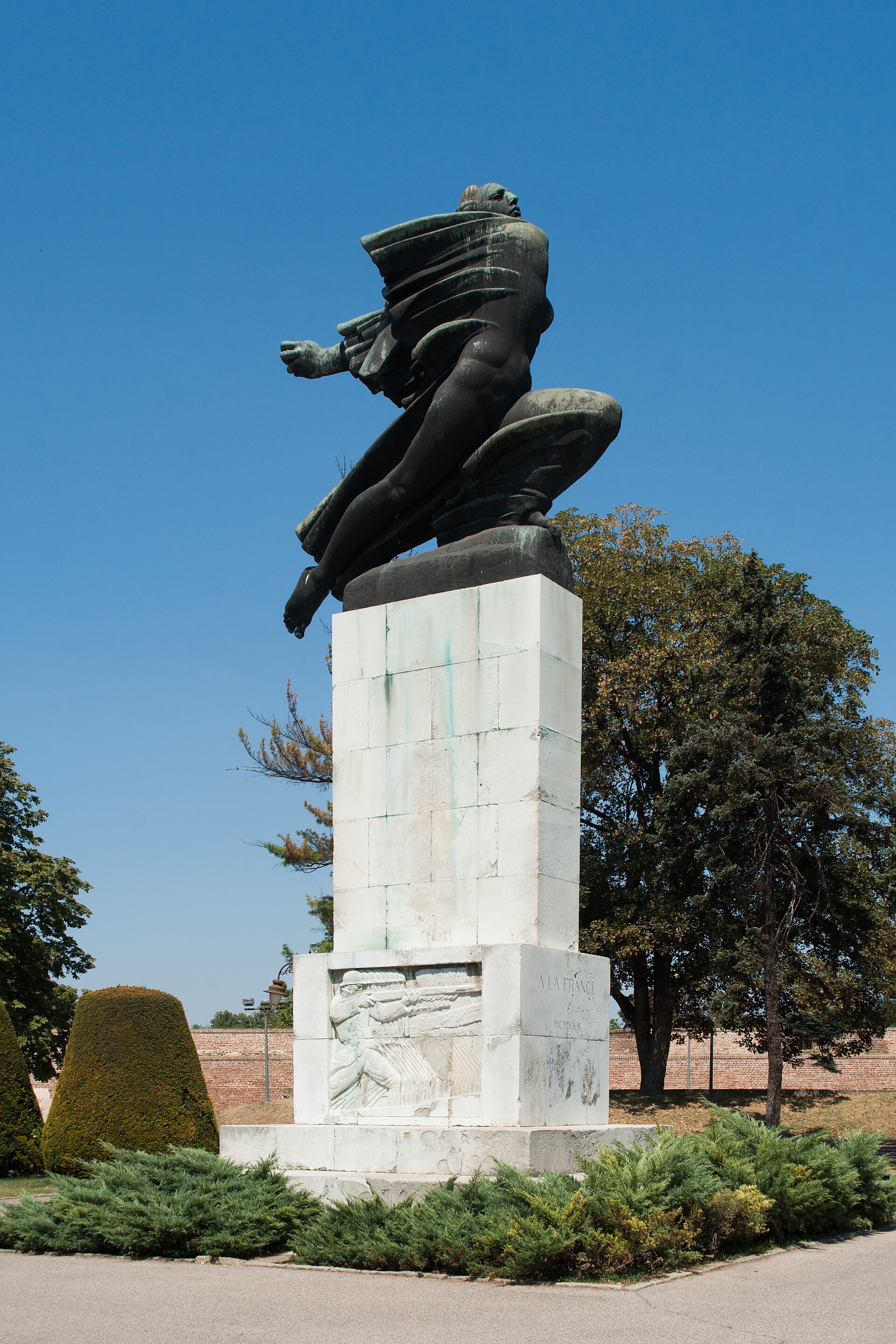 The Victor monument on the fortress viewpoint at Kalemegdan