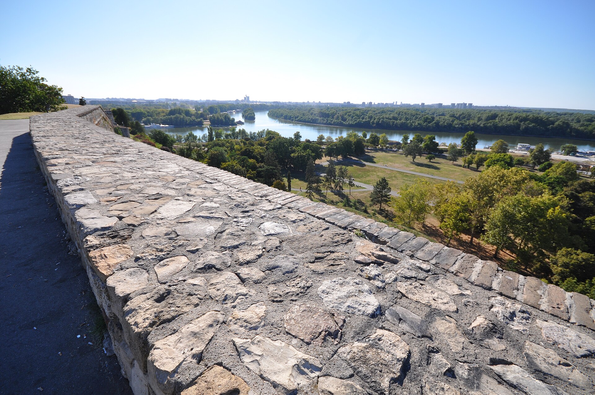 Historic fortress walls and bastions at Kalemegdan