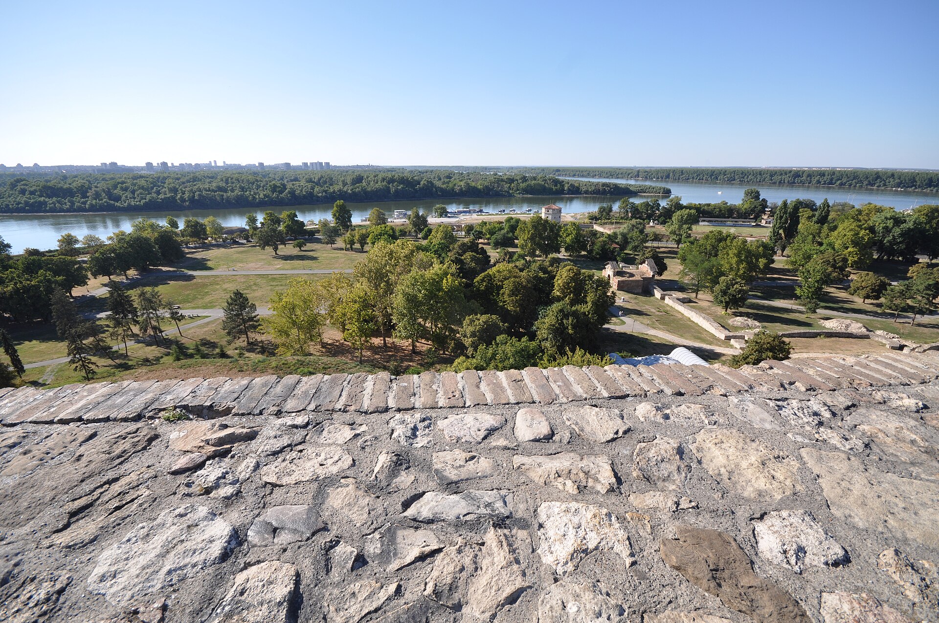 River confluence views — Kalemegdan Fortress, Belgrade