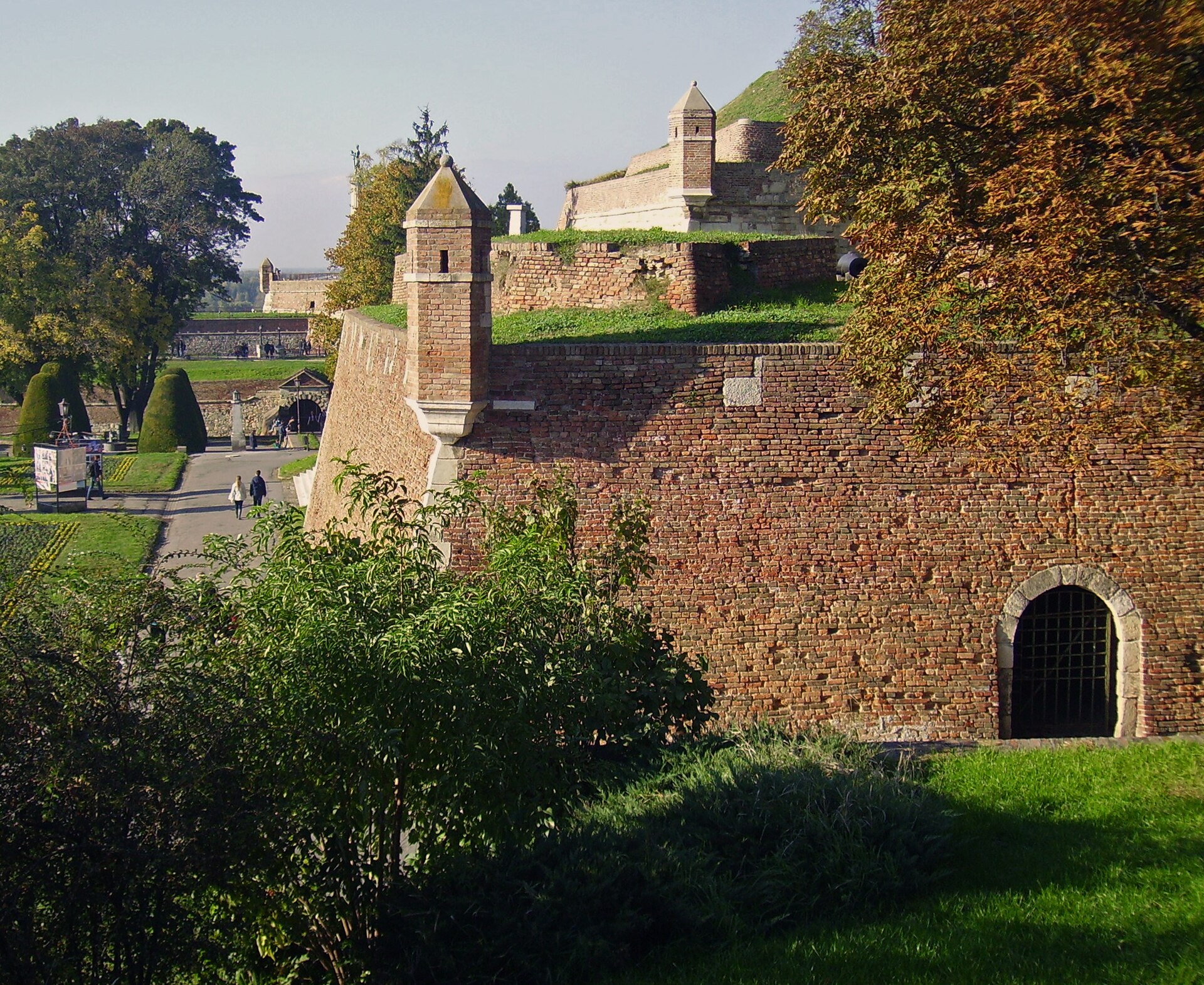 Belgrade Fortress walls and ramparts overlooking the river confluence