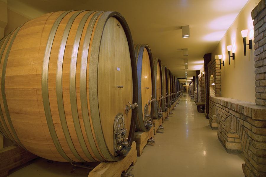 Wine cellar in Šumadija surrounded by rolling hills