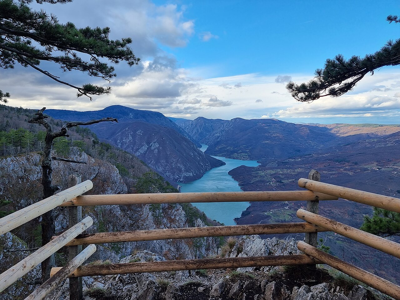 Banjska Stena viewpoint above the Drina River canyon in Tara National Park