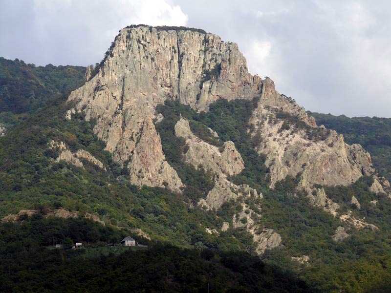 Archaeological site landscape near the Danube in Đerdap
