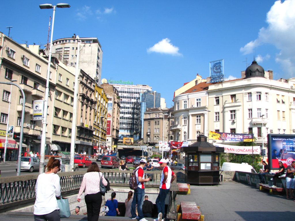 Beton Hala waterfront promenade in Belgrade