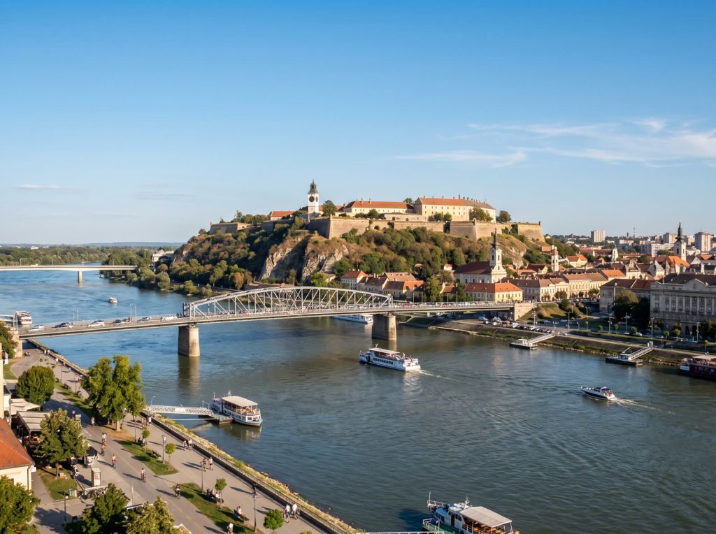 Petrovaradin Fortress and Novi Sad across the Danube