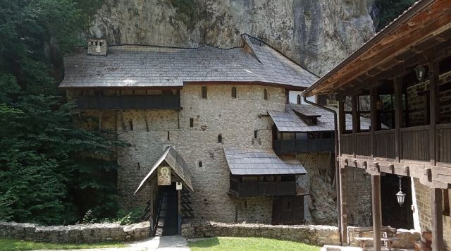 Cliffside monastery approach
