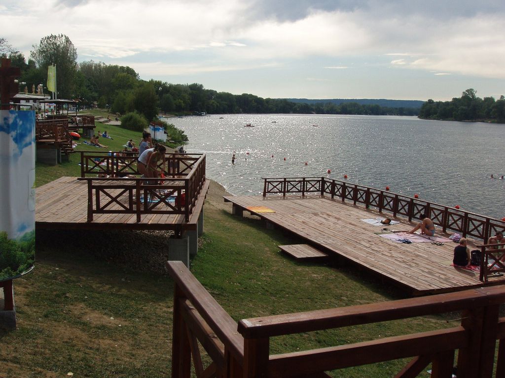 Public bathing area at Srebrno Jezero