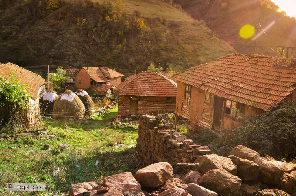 Quiet rural village in Serbia