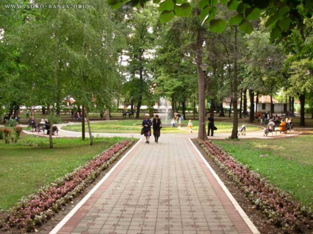Sokobanja, town promenade park, Serbia